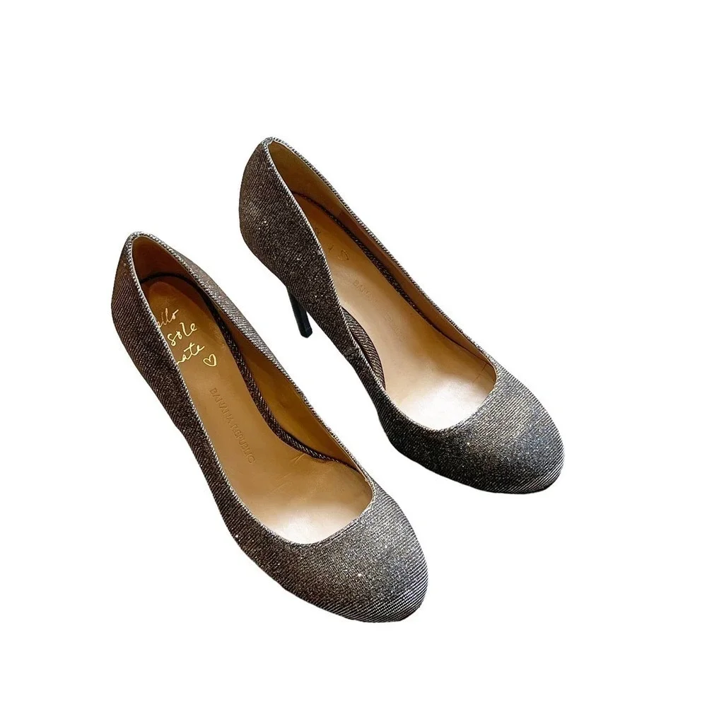 BANANA REPUBLIC Hello Sole Mate Classic Metallic Sheen Stilleto Pumps Size 7.5M
